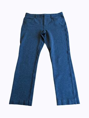 NYDJ Slim Leg Ponte Knit Pants – Heathered Charcoal Gray – Size 12